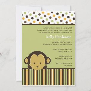 Invitación al mono Peekaboo