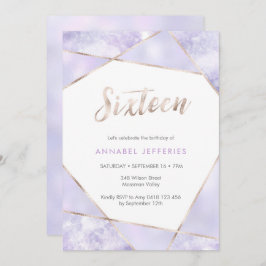 Invitación al morado y al oro