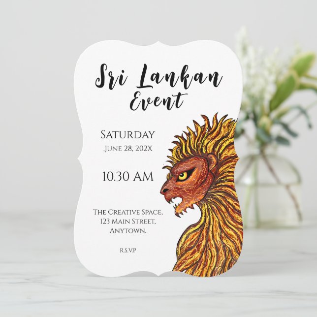 Invitación al Orgullo de Sri Lanka (Anverso de pie)