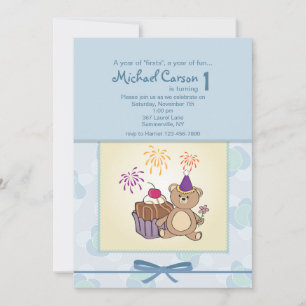 Invitación al oso de cumpleaños