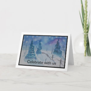 Invitación al paisaje del país de Navidad