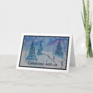 Invitación al paisaje del país de Navidad