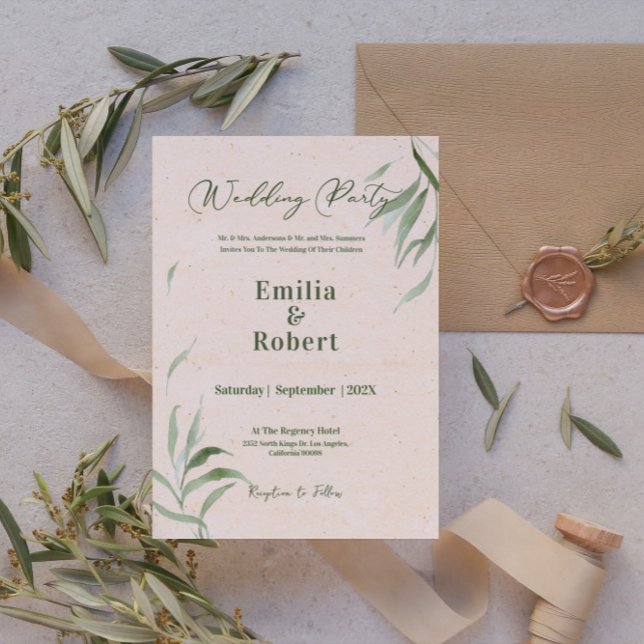 Invitación al papel de la artesanía beige de un fo (Subido por el creador)