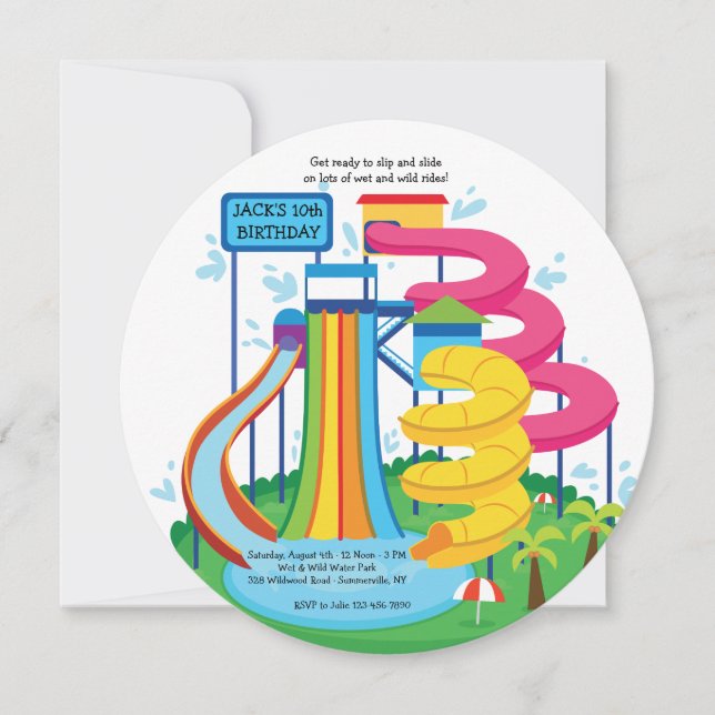 Invitación al parque acuático (Anverso)