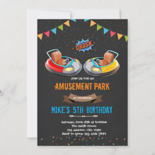 invitación al parque de atracciones para parachoqu