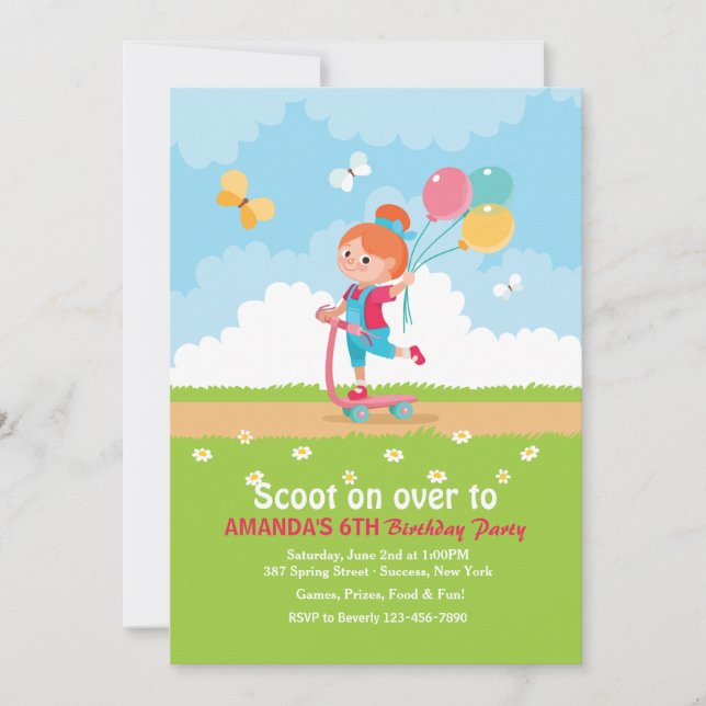Invitación al partido Chica Scooter (Anverso)