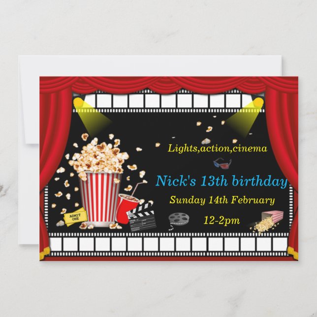 Invitación al partido de acción cinematográfica (Anverso)