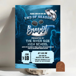 Invitación al partido de banquetes Neon Hockey End