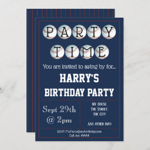 Invitación al partido de béisbol editable