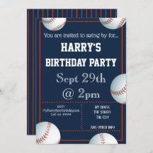Invitación al partido de béisbol editable