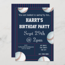 Invitación al partido de béisbol editable
