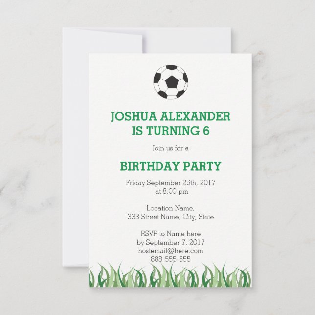 Invitación al partido de fútbol (Anverso)