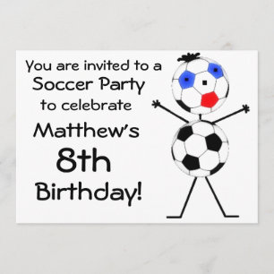 Invitación al partido de fútbol de cumpleaños