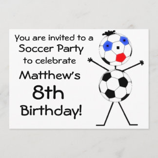 Invitación al partido de fútbol de cumpleaños