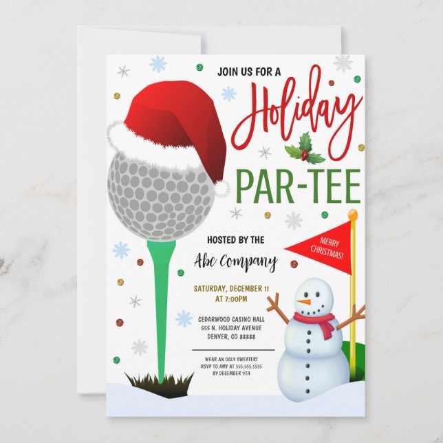 Invitación al partido de golf de los navidades (Anverso)