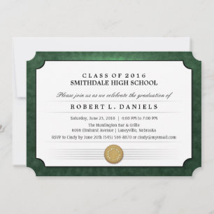 Invitación al partido de graduación de Diploma Ver