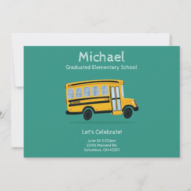 Invitación al partido de graduación infantil - Edi (Anverso)