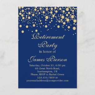 Invitación al Partido de Jubilación de Confeti Dor