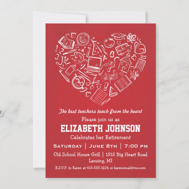 Invitación al Partido de Jubilación del Corazón de (Anverso)