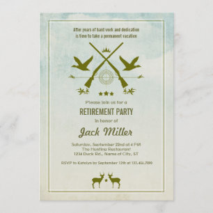 Invitación al partido de la jubilación de caza