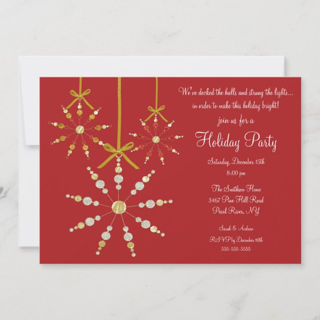 Invitación al Partido de los Navidades de ornament (Anverso)