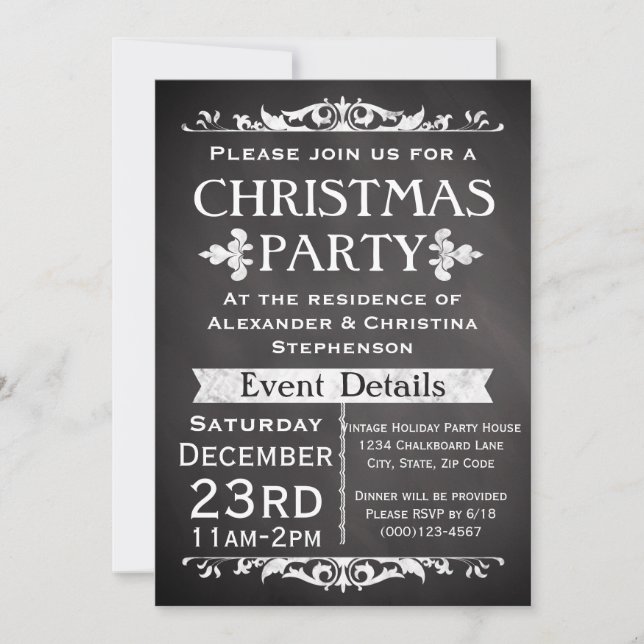 Invitación al partido de los Navidades de pizarra  (Anverso)