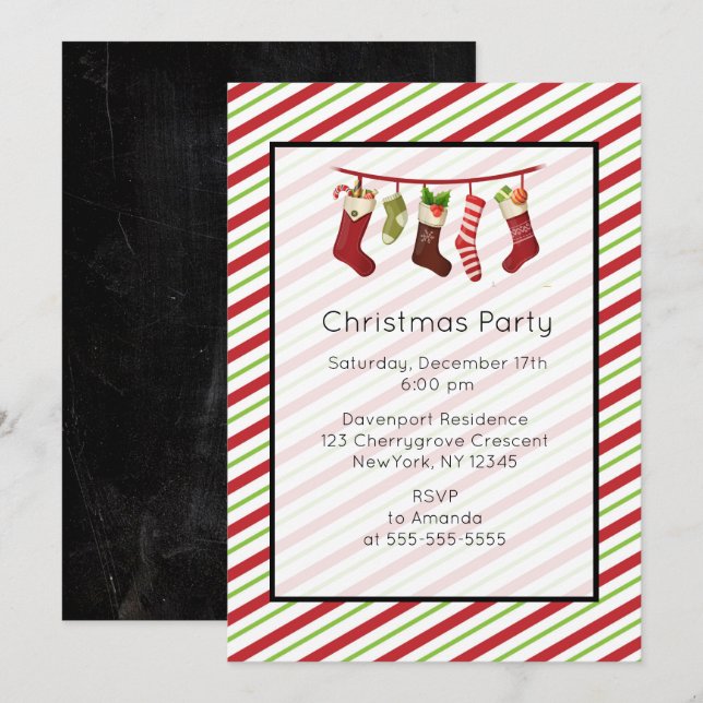 Invitación al Partido De Los Navidades De Rayas Ro (Anverso / Reverso)