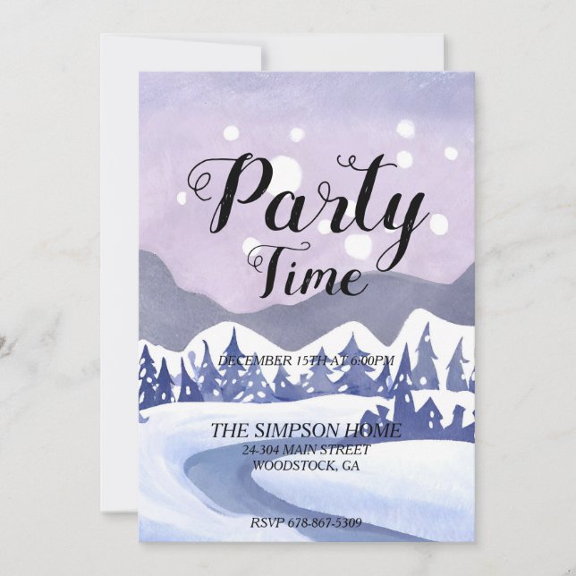 Invitación al Partido de los Navidades de Winter W (Anverso)