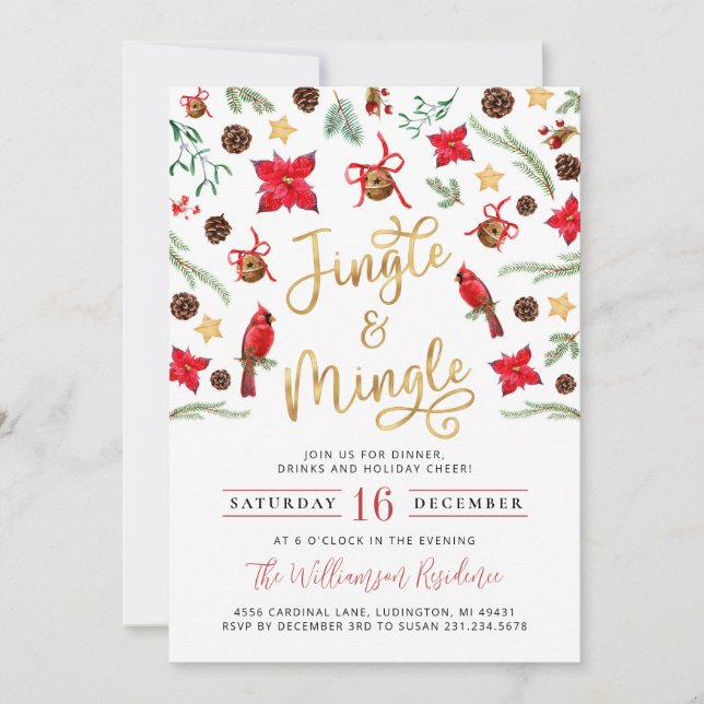 Invitación al partido de los Navidades Jingle y Mi (Anverso)