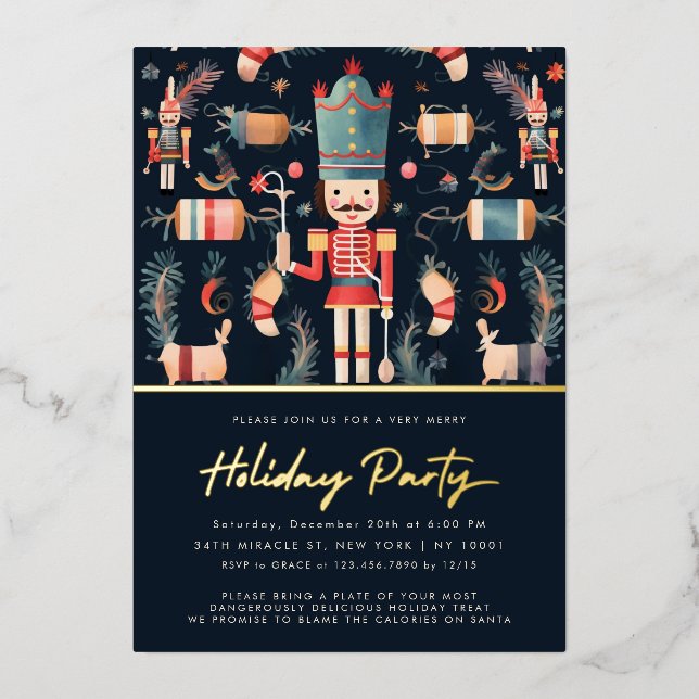 Invitación al Partido de los Navidades Nutcracker  (Anverso)