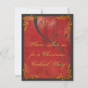 Invitación al Partido de los Navidades Rojos y Oro