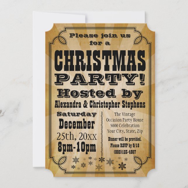 Invitación al partido de los Navidades rústicos de (Anverso)