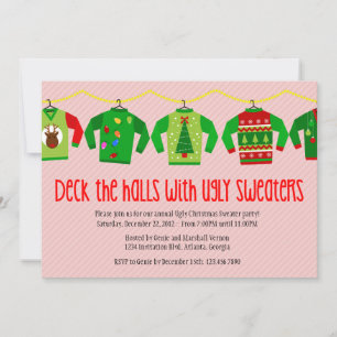 Invitación al partido de los Navidades suéteres Na