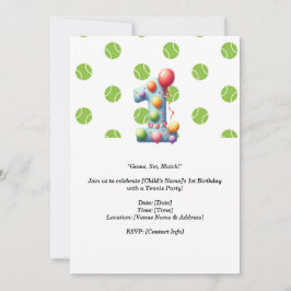 Invitación al partido de los primeros cumpleaños