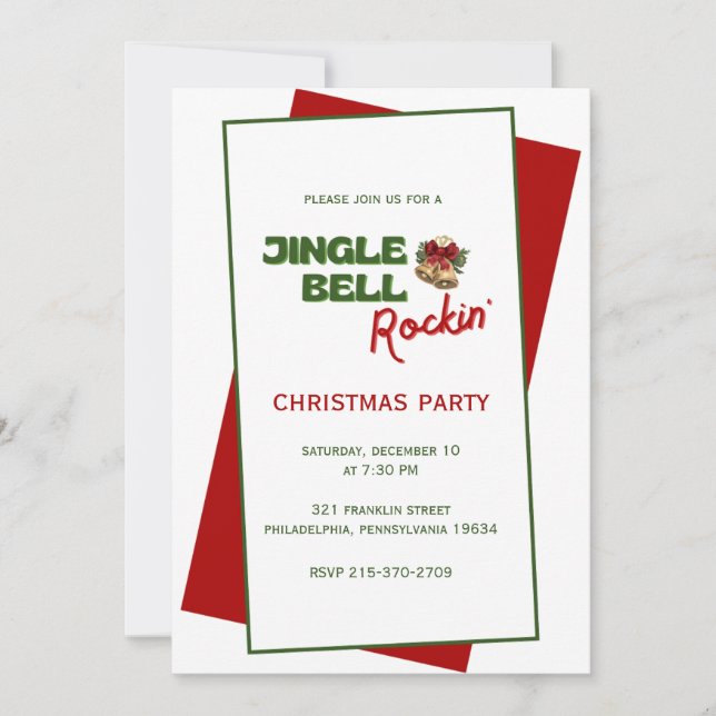 Invitación al partido de Navidades de Jingle Bell  (Anverso)