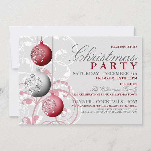 Invitación al partido de Navidades festivos (Anverso)