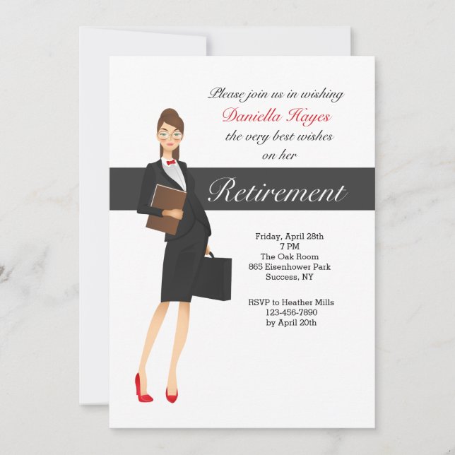 Invitación al partido de retiro de una mujer corpo (Anverso)