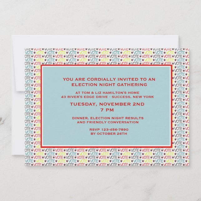 Invitación al partido electoral del voto de voto (Anverso)