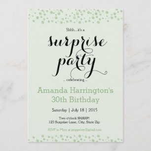 Invitación al partido Mint Green Surprise Party -