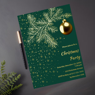 Invitación al partido Navidades de verde esmeralda