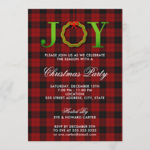 Invitación al partido Navidades JOY Tartan