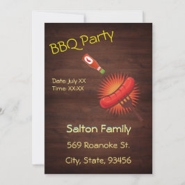 Invitación al partido Super Potluck de la barbacoa