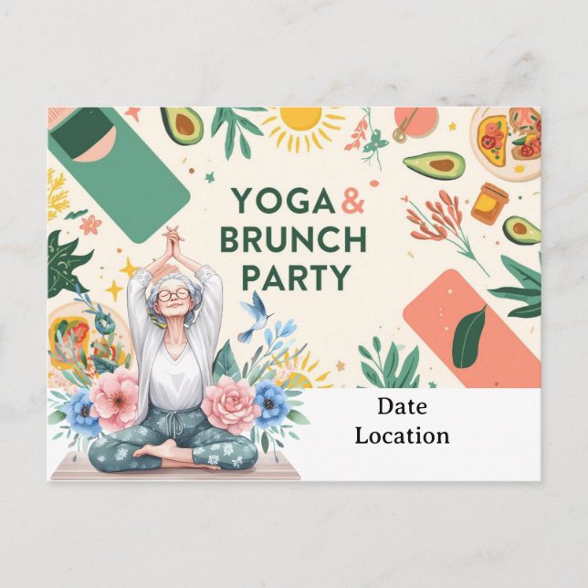 Invitación al partido Yoga y Brunch (Anverso)