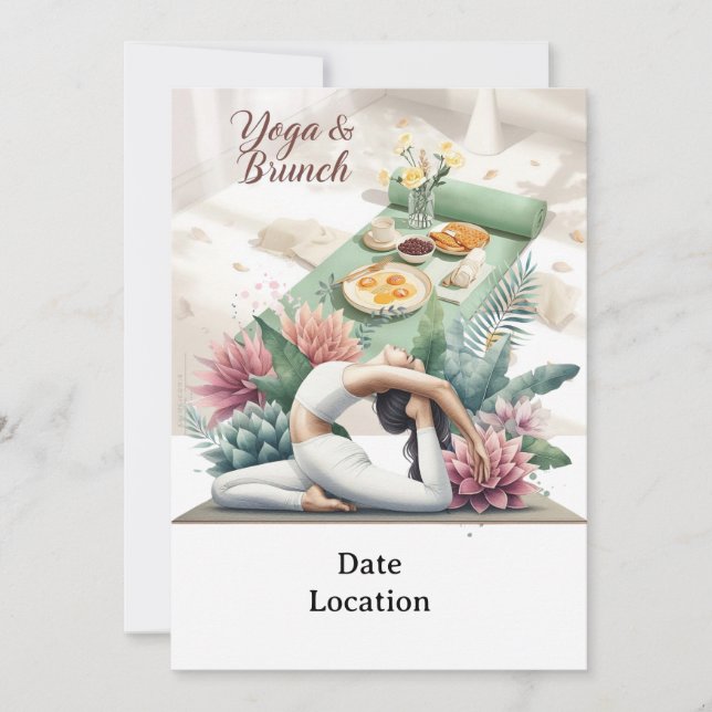 Invitación al partido Yoga y Brunch (Anverso)