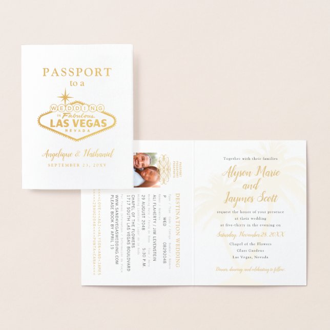 Invitación al pasaporte Boda de Las Vegas (Demostración)