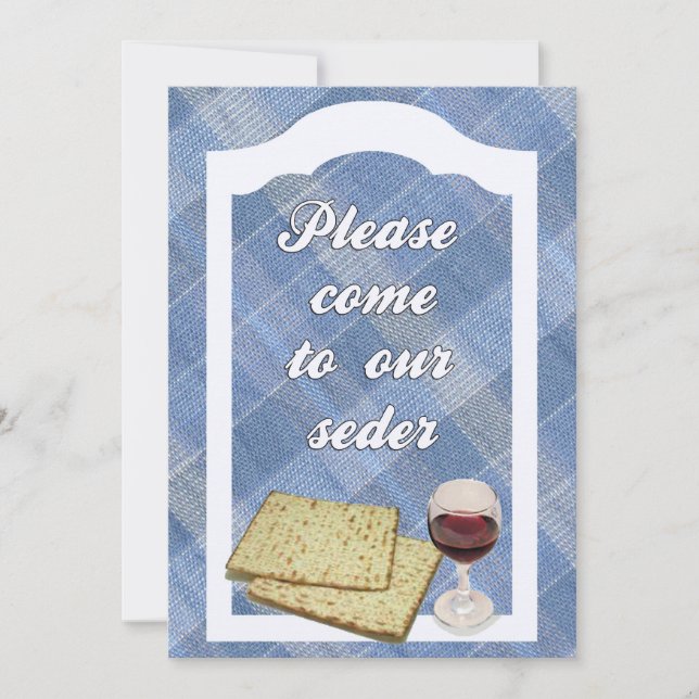 Invitación al Passover Seder (Anverso)