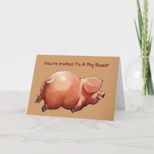 Invitación Al Pastoreo De Cerdo: Pintado De Cerdo 