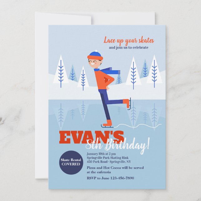 Invitación al patinador de hielo (Anverso)