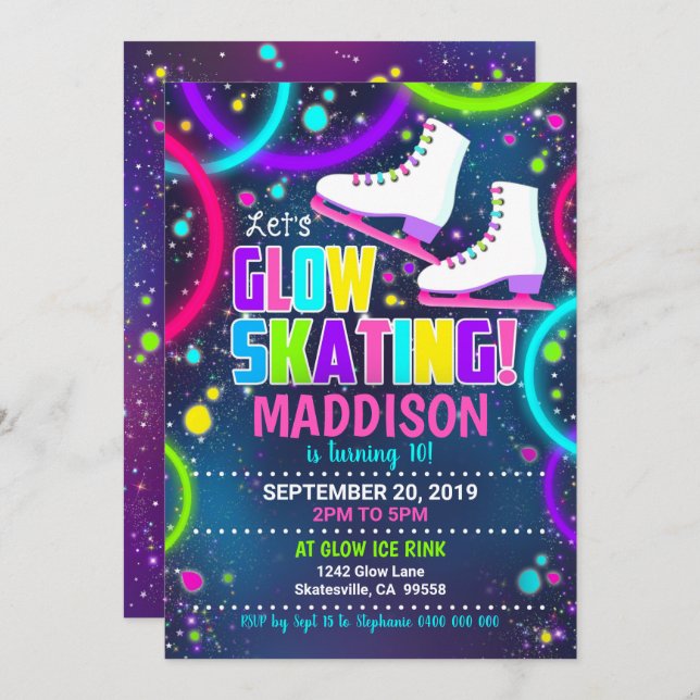 Invitación al patinaje sobre hielo (Anverso / Reverso)