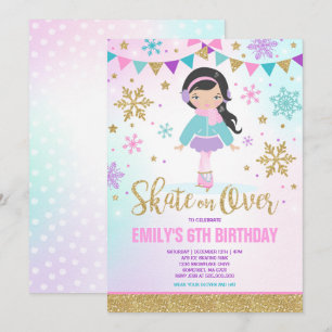 Invitación al patinaje sobre hielo Fiesta de patin